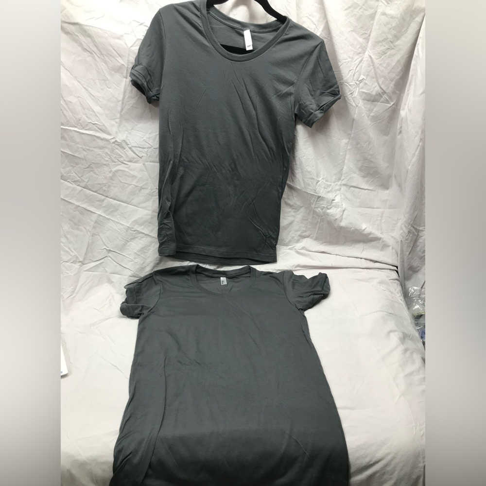 NEW 2 Pack American Apparel Gray 50/50 T-Shirt Unisex Size XL